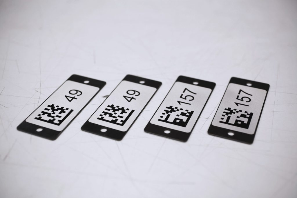 Lasergraverade QR-koder